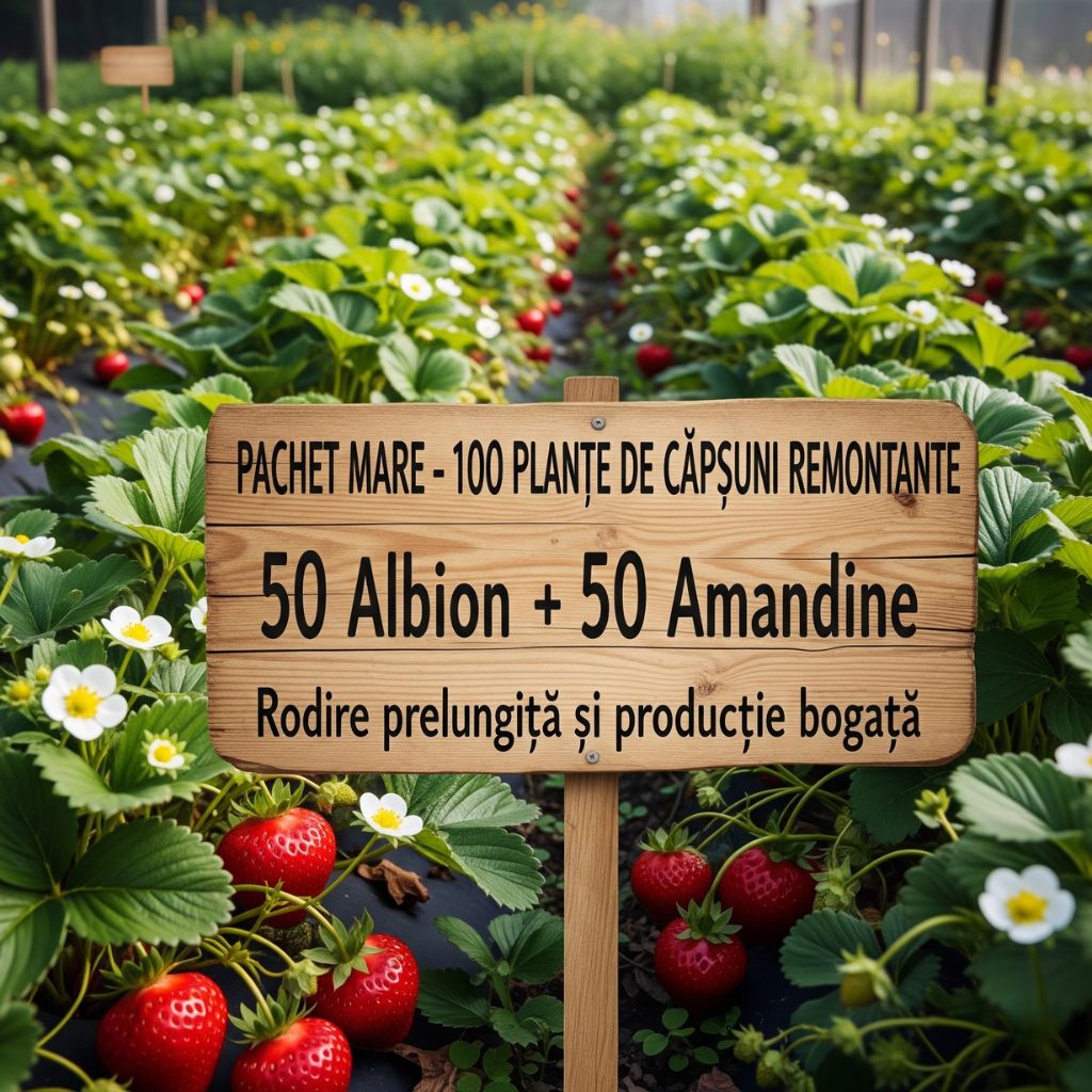 Pachet Mare Căpșuni Remontante – 100 Plante